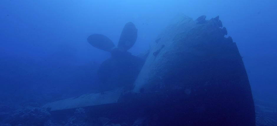 Diving the ‘Kinder Island’  wreck, in Gran Canaria