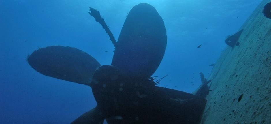 Diving the ‘Kinder Island’  wreck, in Gran Canaria