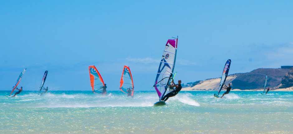 Windsurfing at Sotavento beach, Windsurfing Spots in Fuerteventura