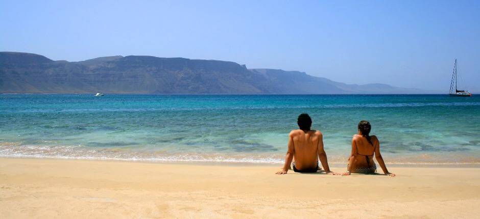La Francesa Beach. Popular beaches in Lanzarote