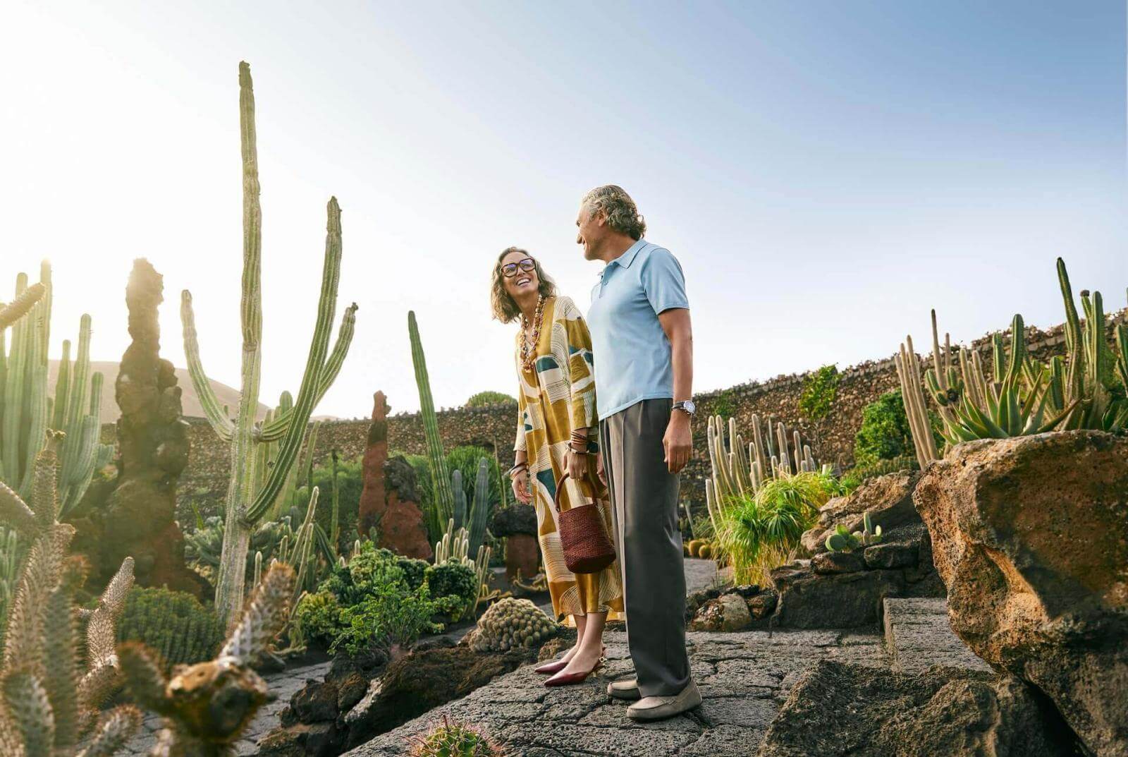 Artistically designed cactus garden and volcanic landscape in a unique natural setting.