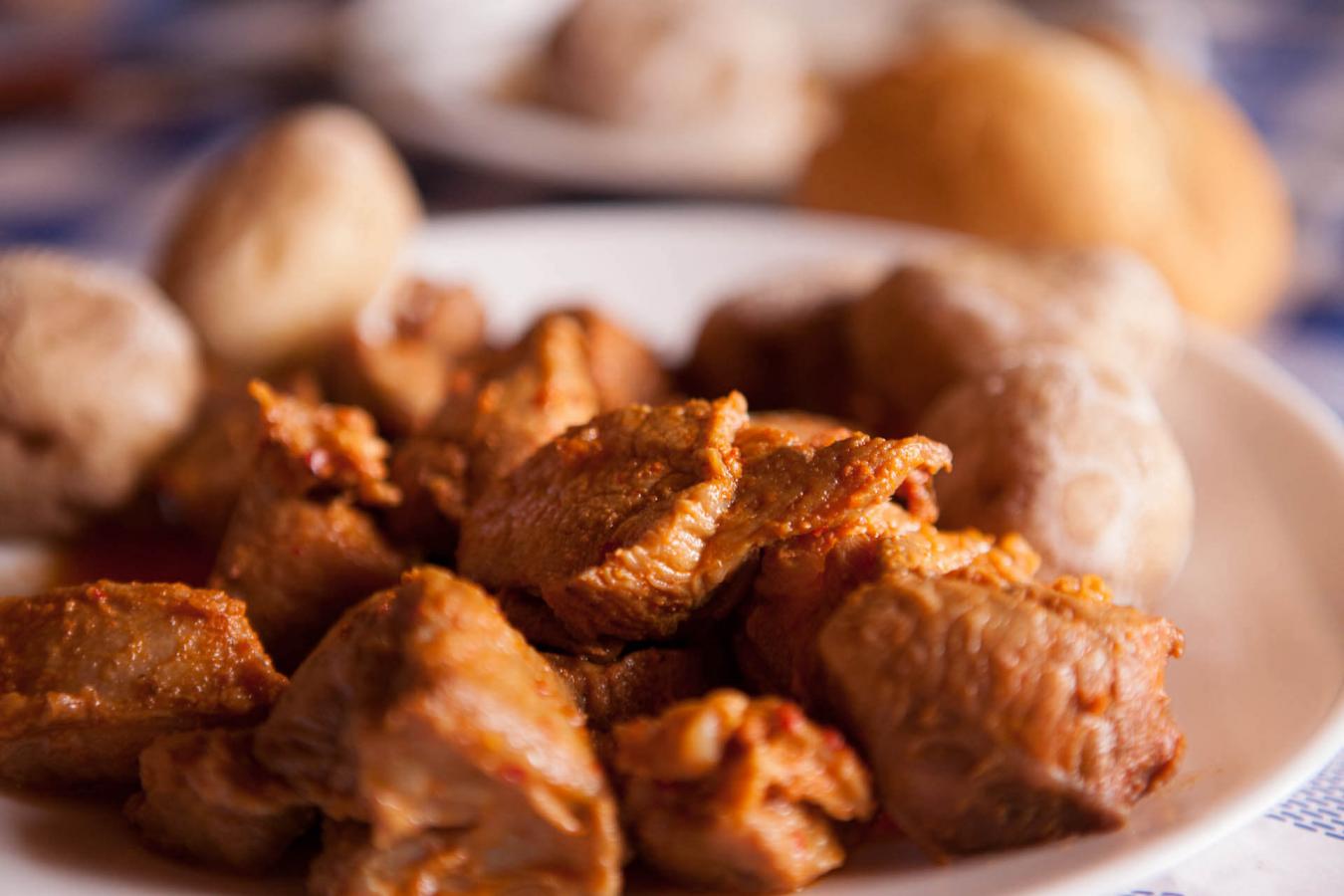 Pork with wrinkly potatoes, La Gomera