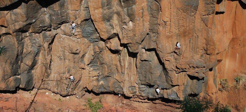 Climbing the Barranco del Agua, Climbing in La Palma