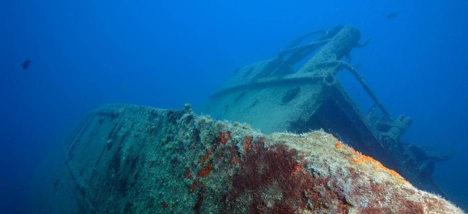 Wreck diving at Mogán, in Gran Canaria