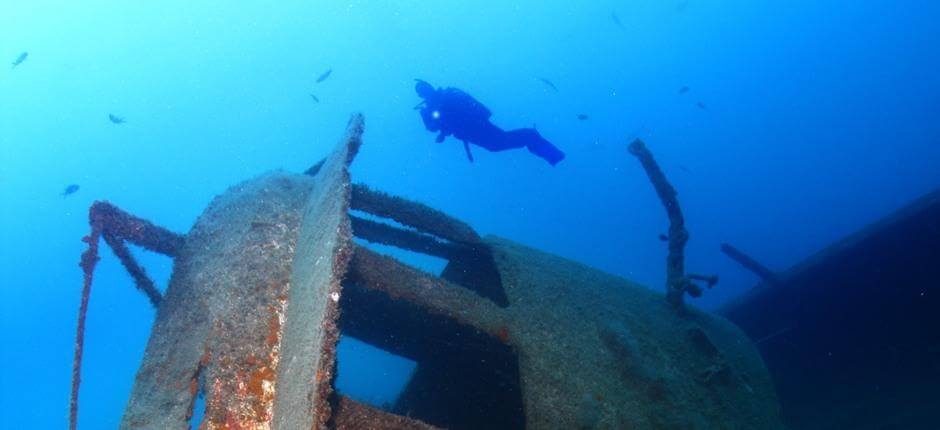 Wreck diving at Mogán, in Gran Canaria